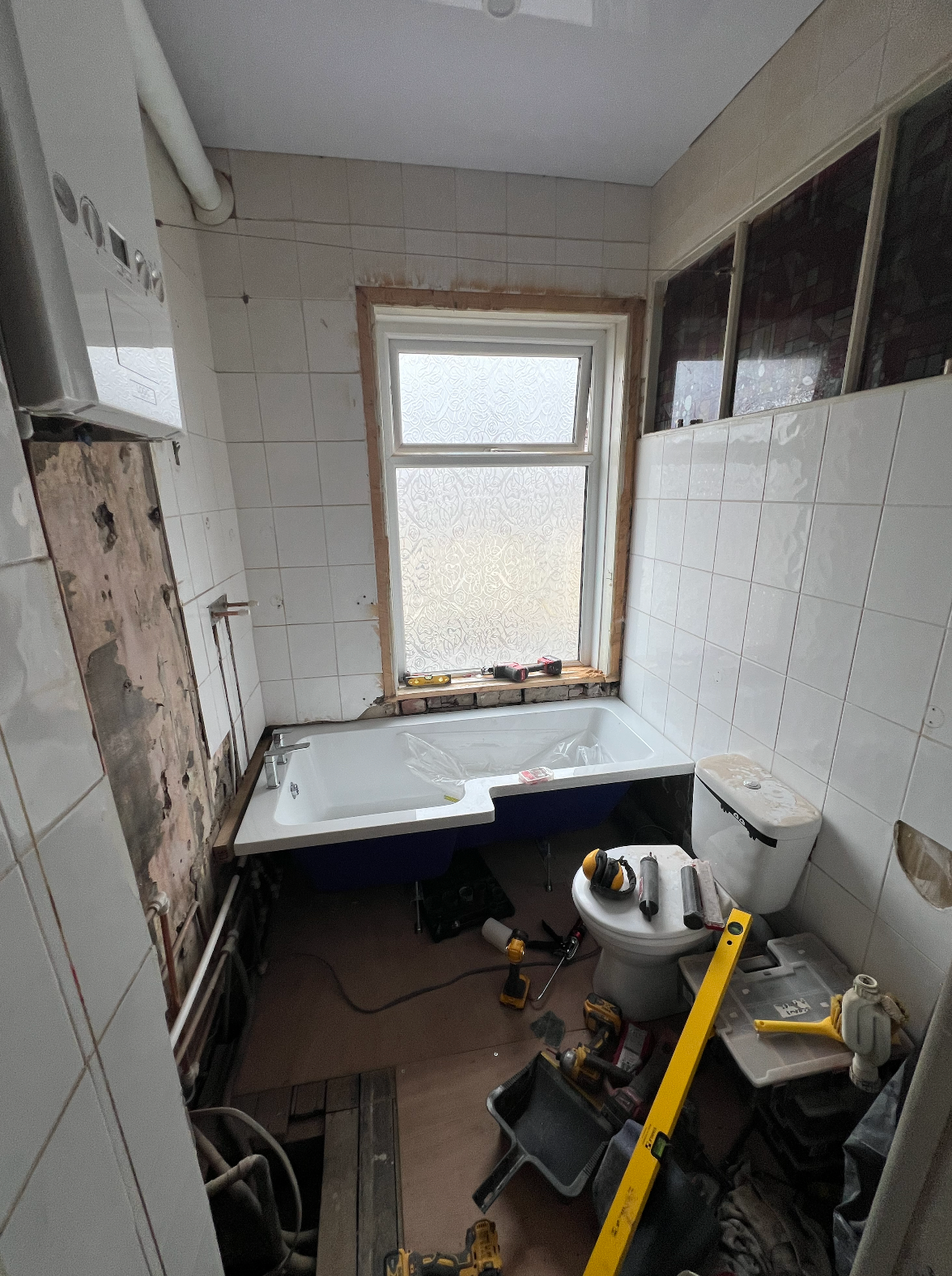 Bathroom during renovation photo 1