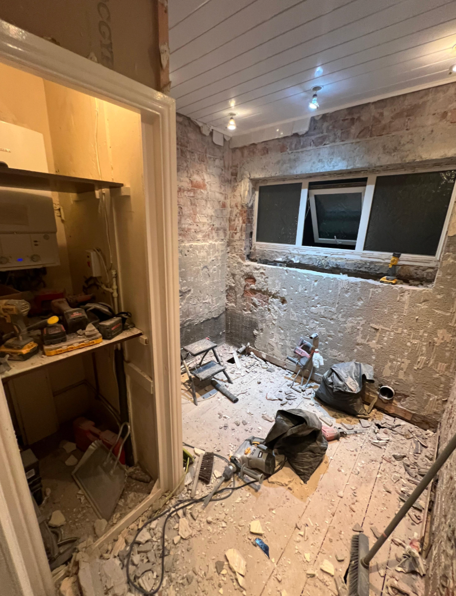 Bathroom during renovation photo 2